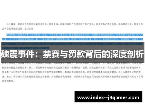 魏震事件：禁赛与罚款背后的深度剖析